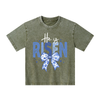 He Is Risen Christian Washed  Kid T-Shirt
