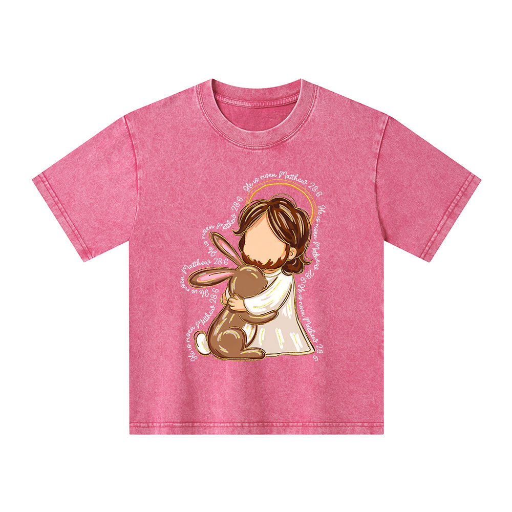 He Is Risen Christian Washed T-Shirt