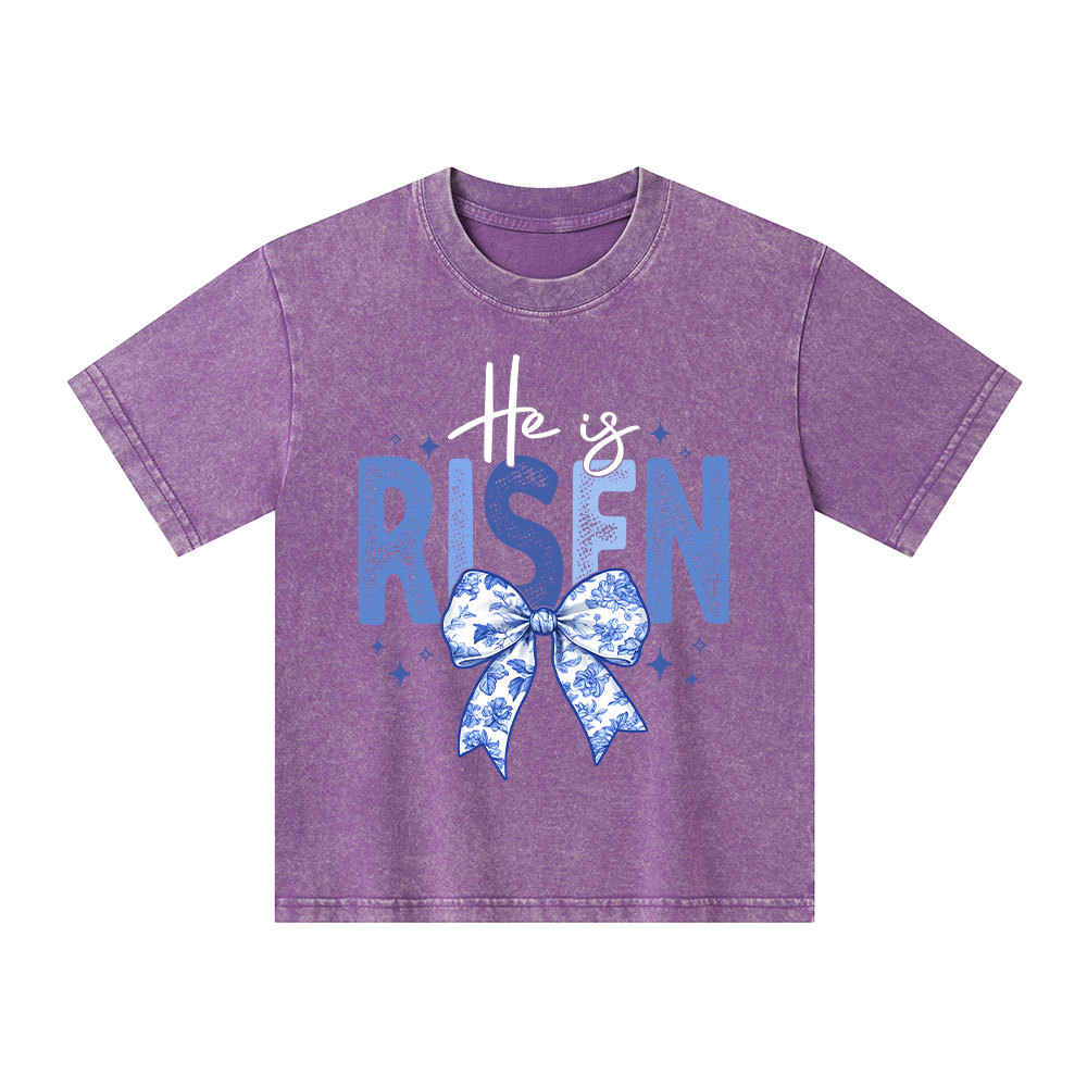 He Is Risen Christian Washed  Kid T-Shirt