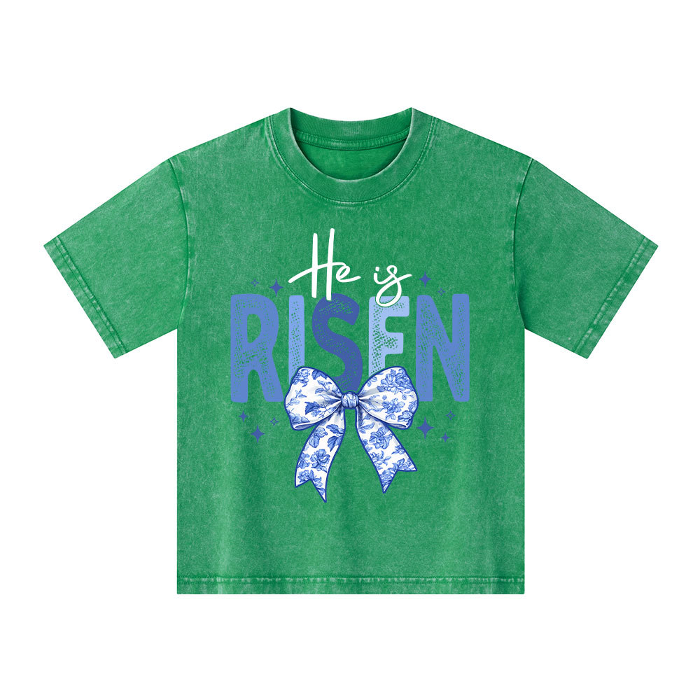 He Is Risen Christian Washed  Kid T-Shirt