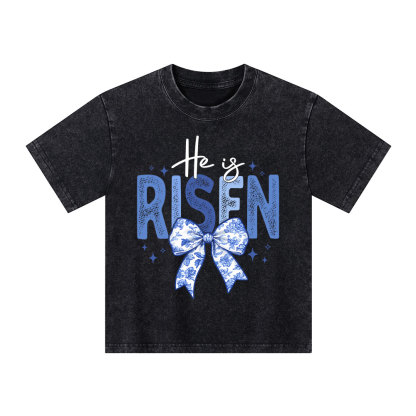 He Is Risen Christian Washed  Kid T-Shirt