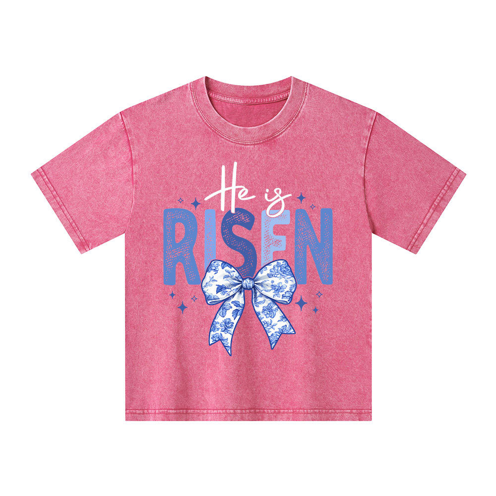 He Is Risen Christian Washed  Kid T-Shirt
