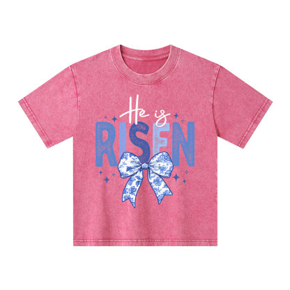 He Is Risen Christian Washed  Kid T-Shirt