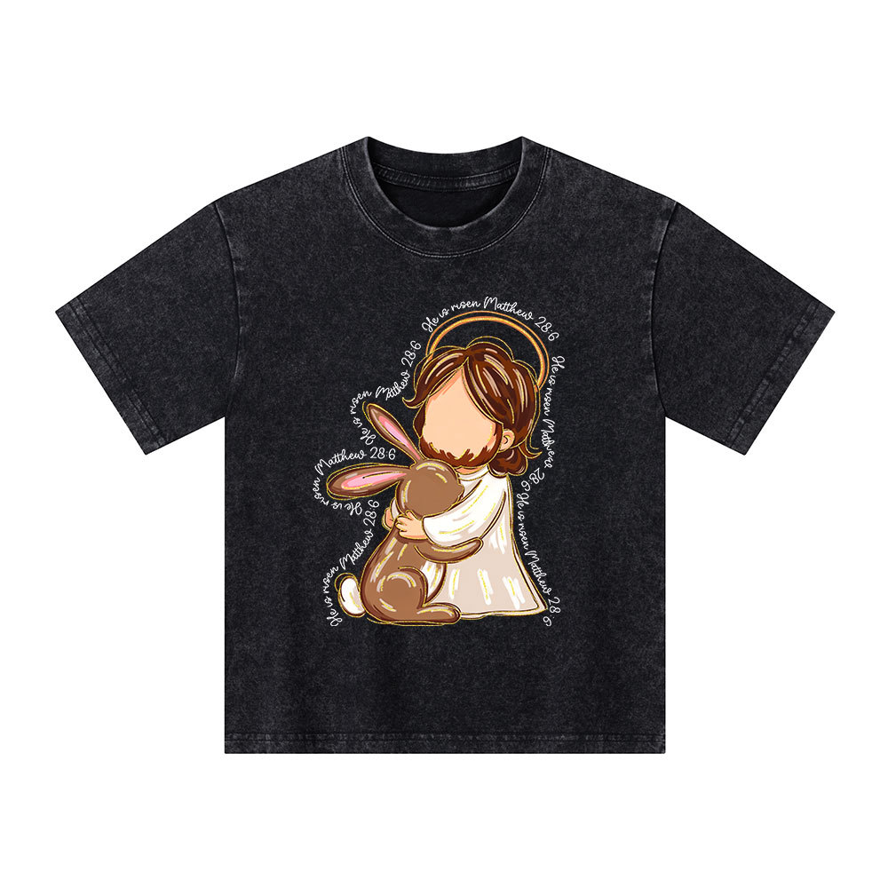 He Is Risen Christian Washed T-Shirt