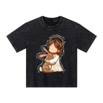 He Is Risen Christian Washed T-Shirt