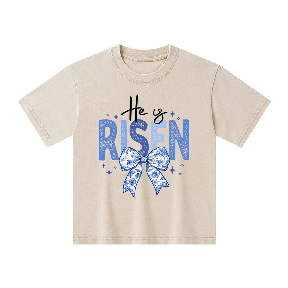 He Is Risen Christian Washed  Kid T-Shirt