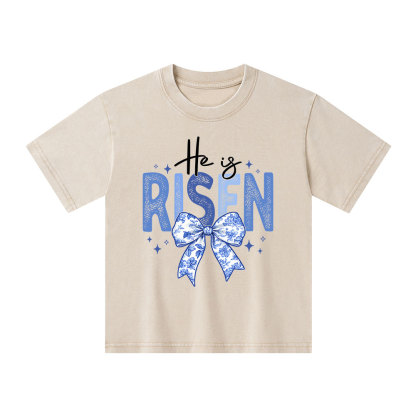He Is Risen Christian Washed  Kid T-Shirt