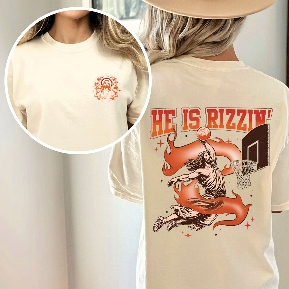 He Is Risen Christian Washed T-Shirt