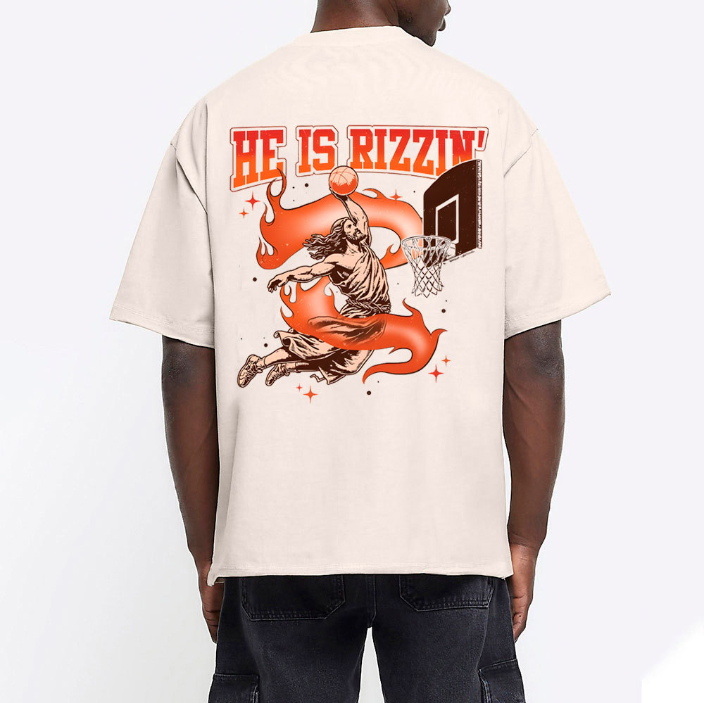 He Is Risen Christian Washed T-Shirt