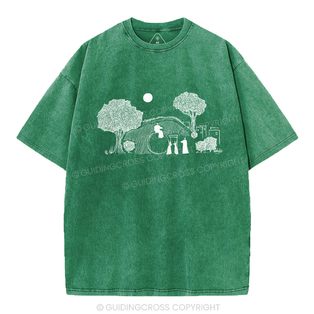 He Is Risen Christian Washed T-Shirt