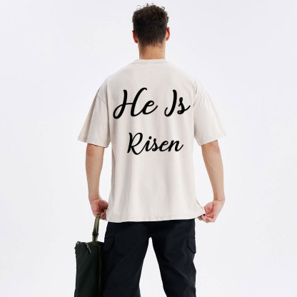 He Is Risen Christian Washed T-Shirt