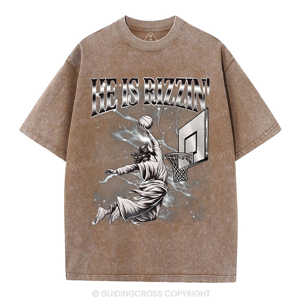 He Is Risen Christian Washed T-Shirt