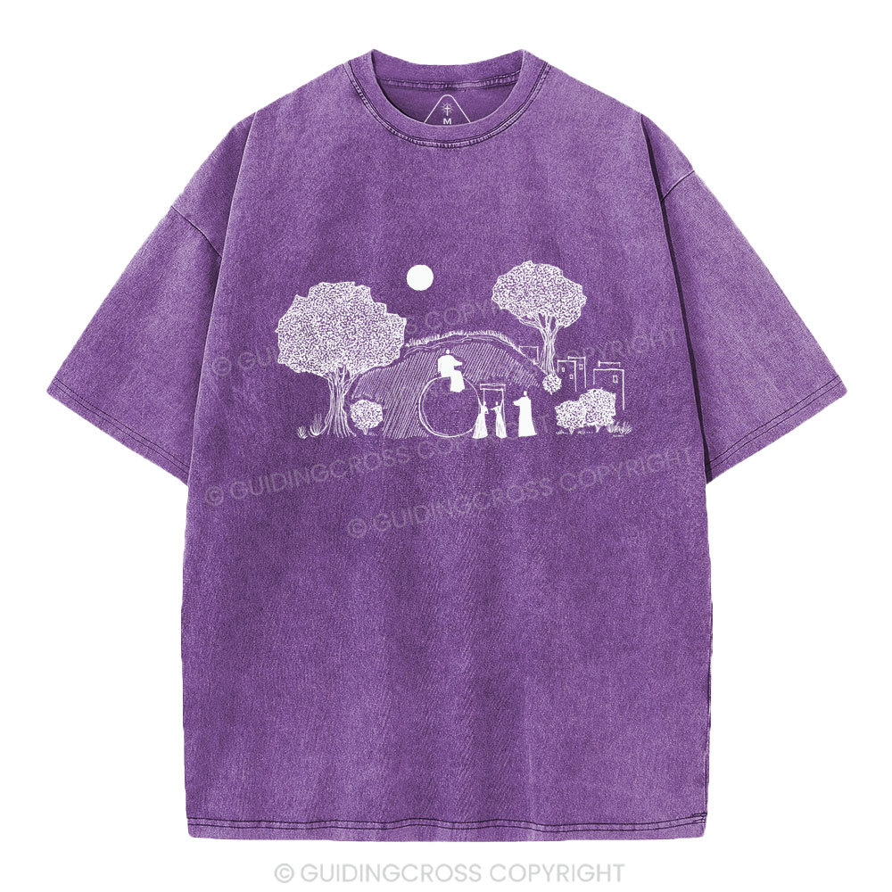 He Is Risen Christian Washed T-Shirt