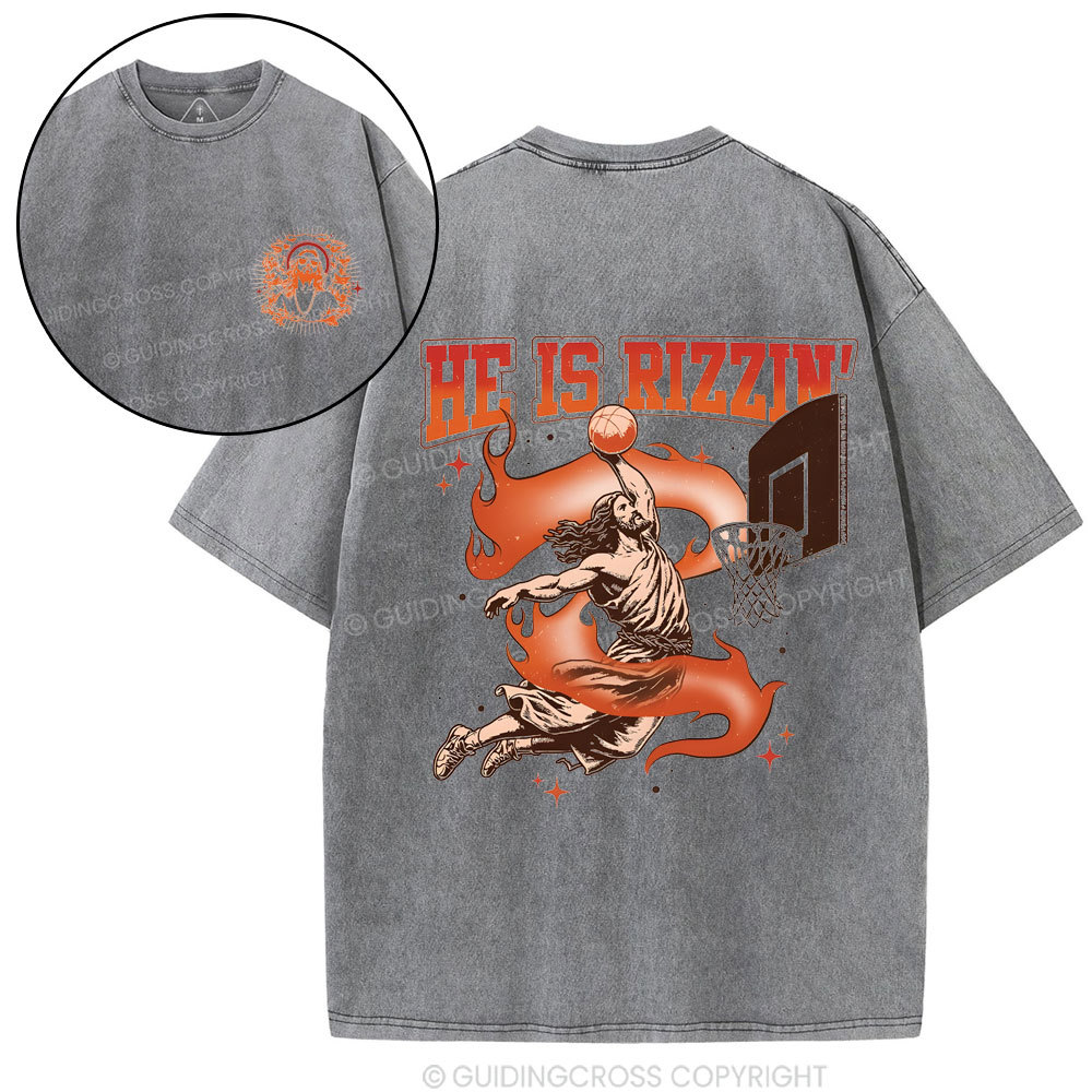 He Is Risen Christian Washed T-Shirt