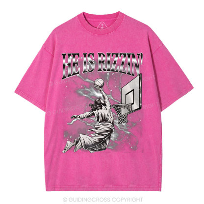 He Is Risen Christian Washed T-Shirt