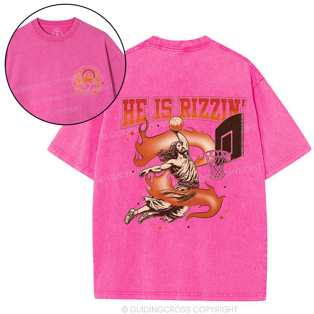 He Is Risen Christian Washed T-Shirt