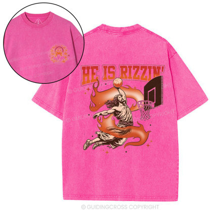 He Is Risen Christian Washed T-Shirt