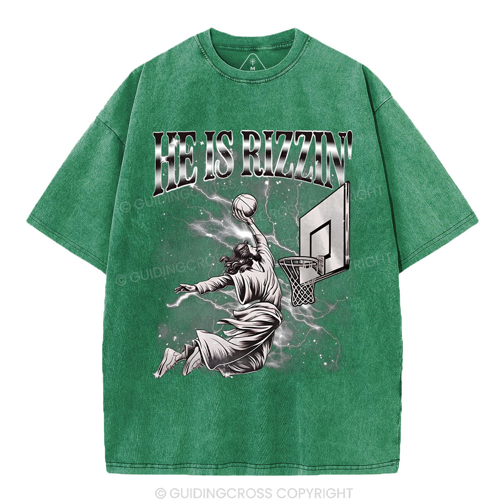 He Is Risen Christian Washed T-Shirt