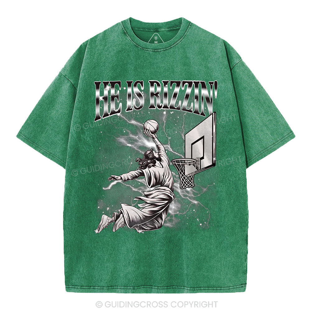 He Is Risen Christian Washed T-Shirt