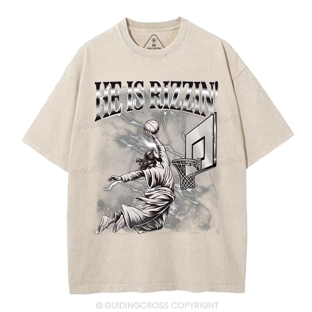 He Is Risen Christian Washed T-Shirt