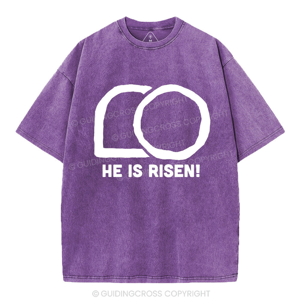 He Is Risen Crhsitian Washed T-Shirt
