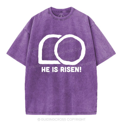 He Is Risen Crhsitian Washed T-Shirt