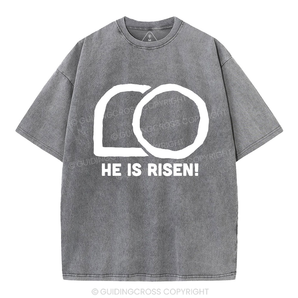 He Is Risen Crhsitian Washed T-Shirt