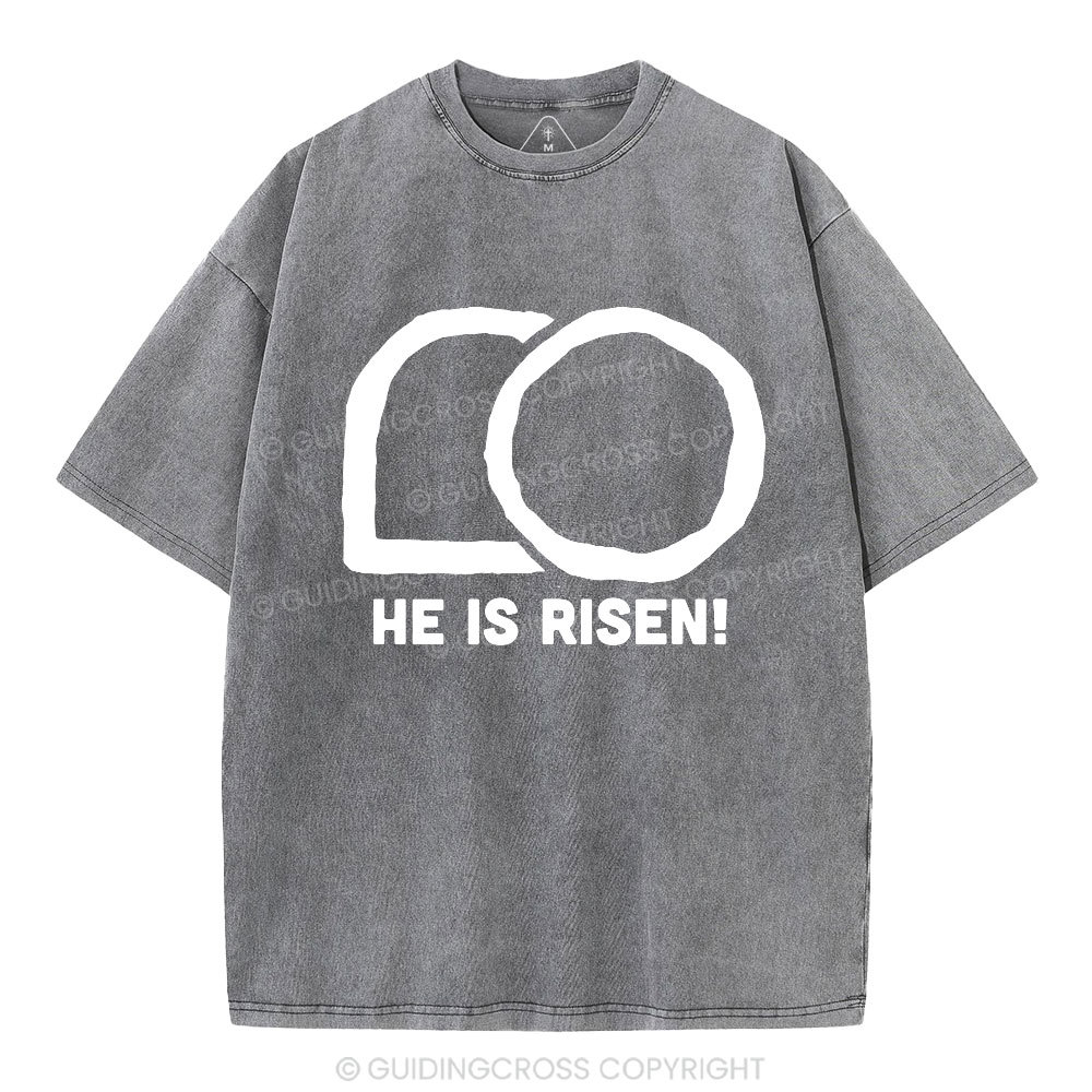 He Is Risen Crhsitian Washed T-Shirt