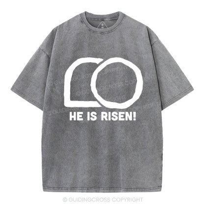 He Is Risen Crhsitian Washed T-Shirt