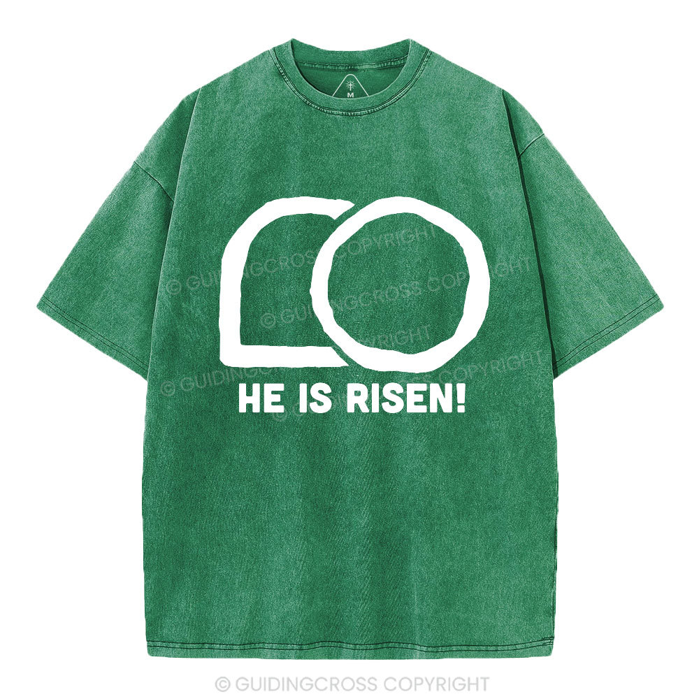 He Is Risen Crhsitian Washed T-Shirt