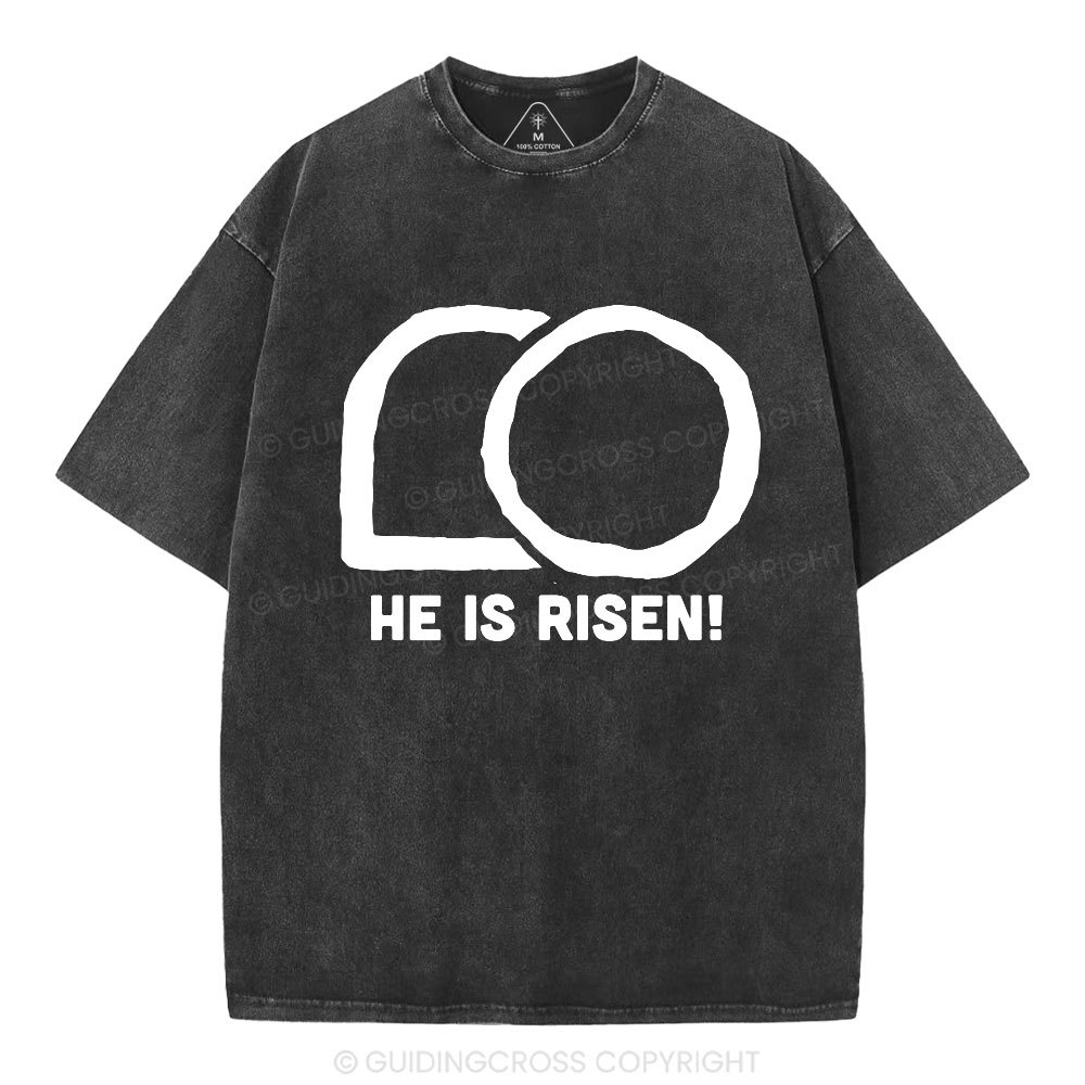 He Is Risen Crhsitian Washed T-Shirt
