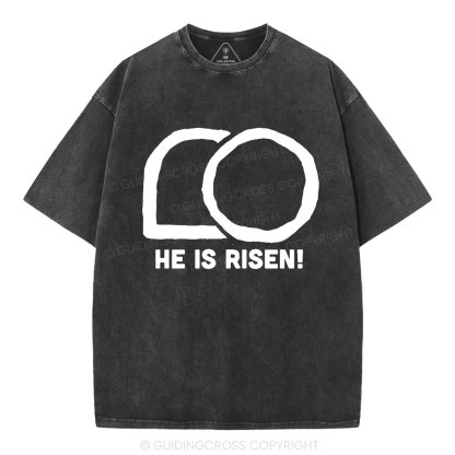 He Is Risen Crhsitian Washed T-Shirt