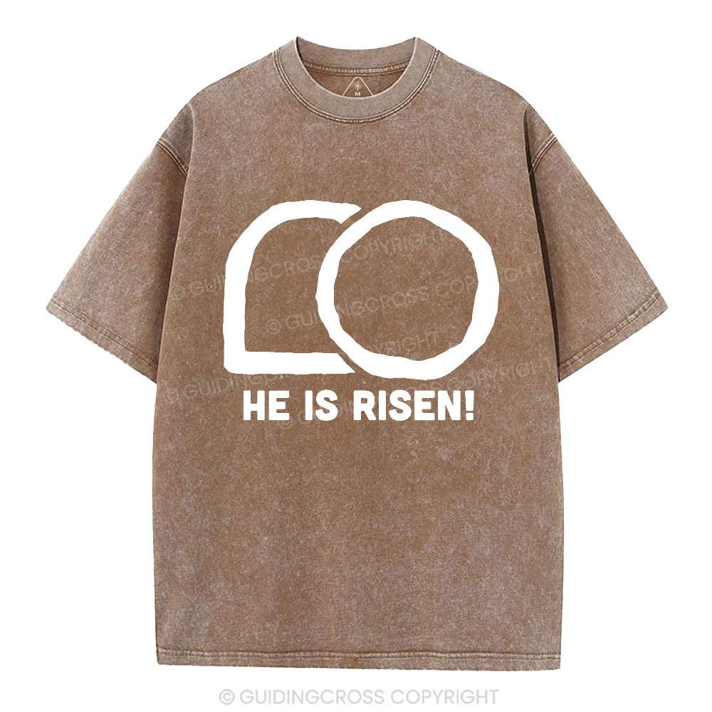 He Is Risen Crhsitian Washed T-Shirt