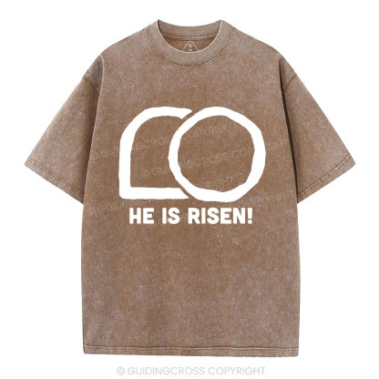 He Is Risen Crhsitian Washed T-Shirt