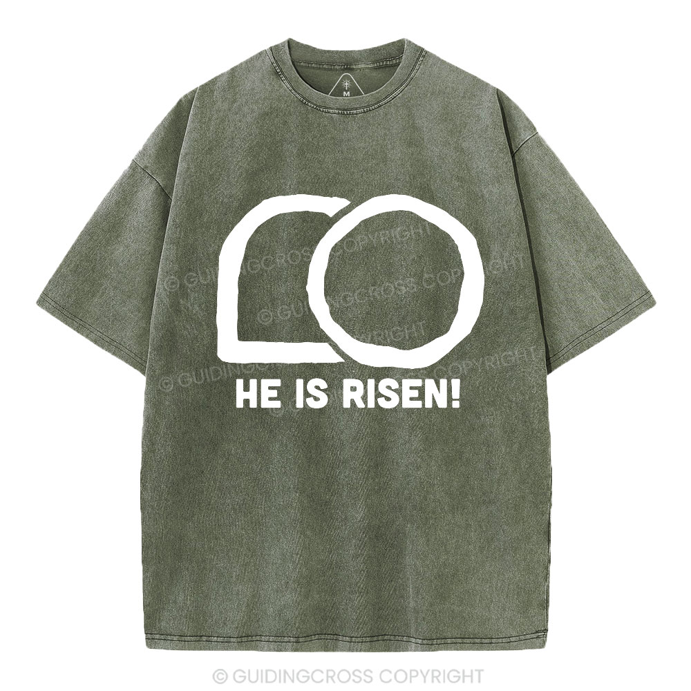 He Is Risen Crhsitian Washed T-Shirt