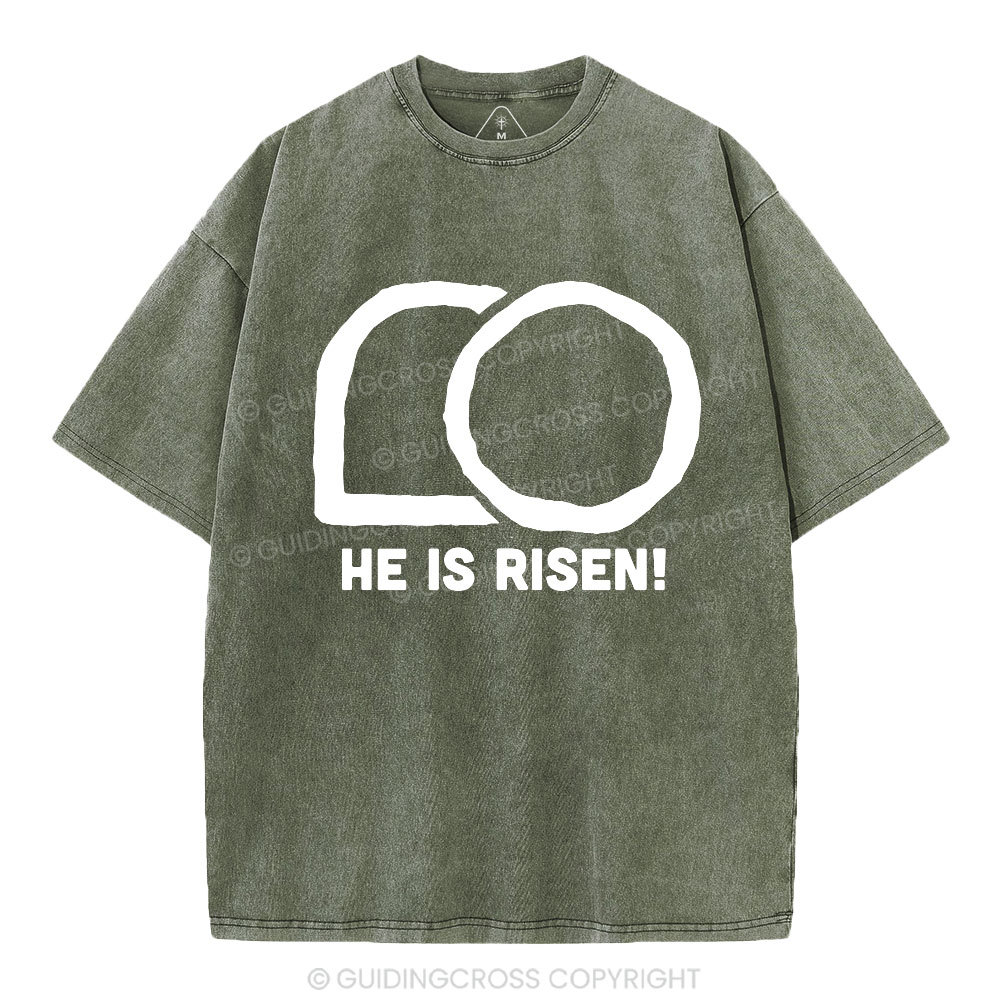 He Is Risen Crhsitian Washed T-Shirt