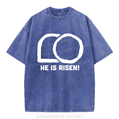He Is Risen Crhsitian Washed T-Shirt
