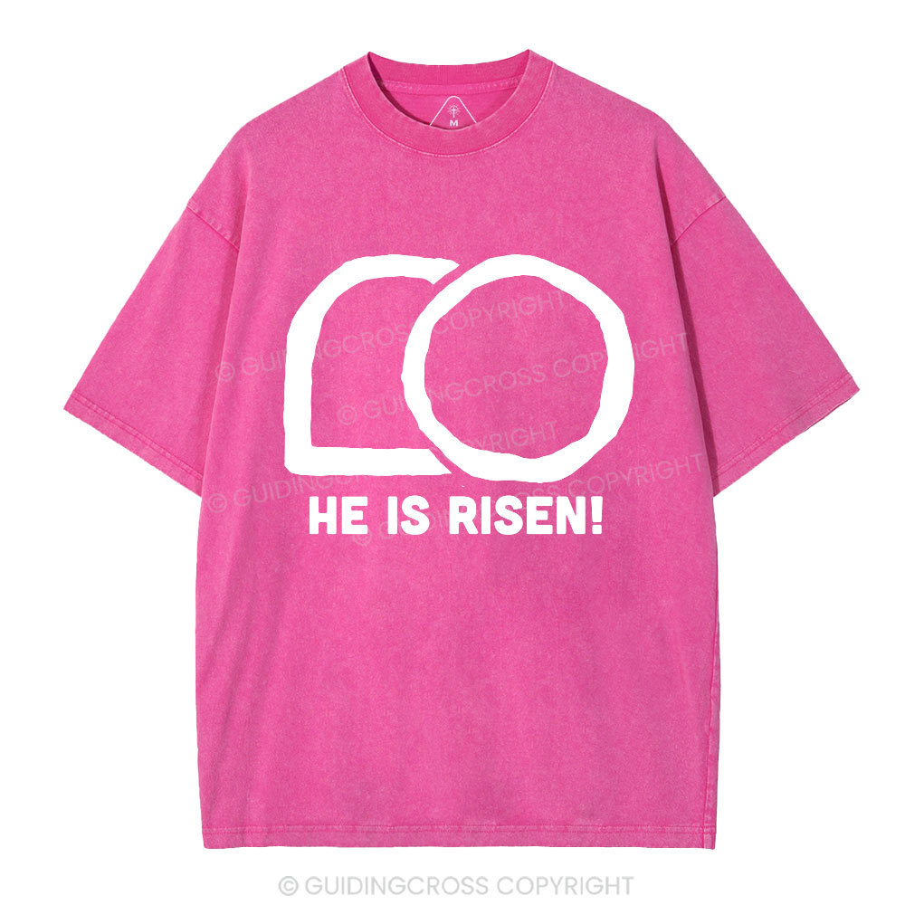 He Is Risen Crhsitian Washed T-Shirt