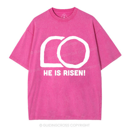 He Is Risen Crhsitian Washed T-Shirt