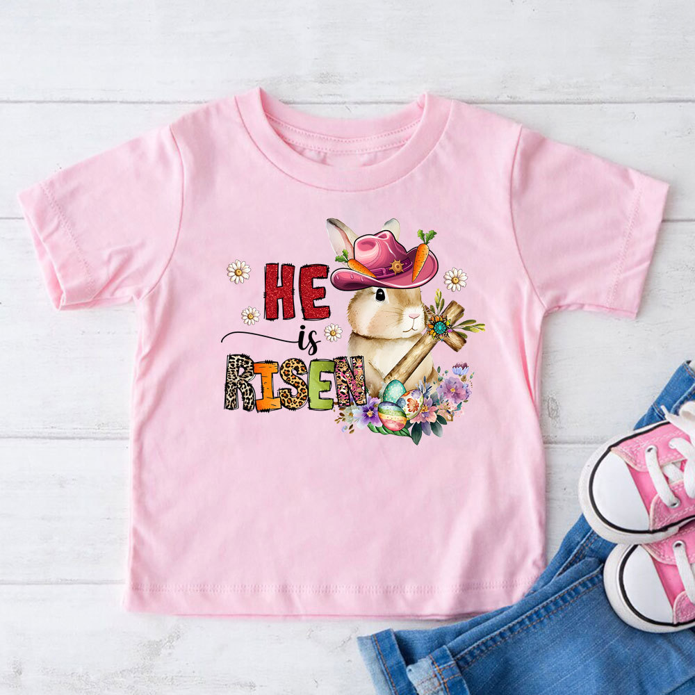 He Is Risen Easter Christian Kid T-Shirt