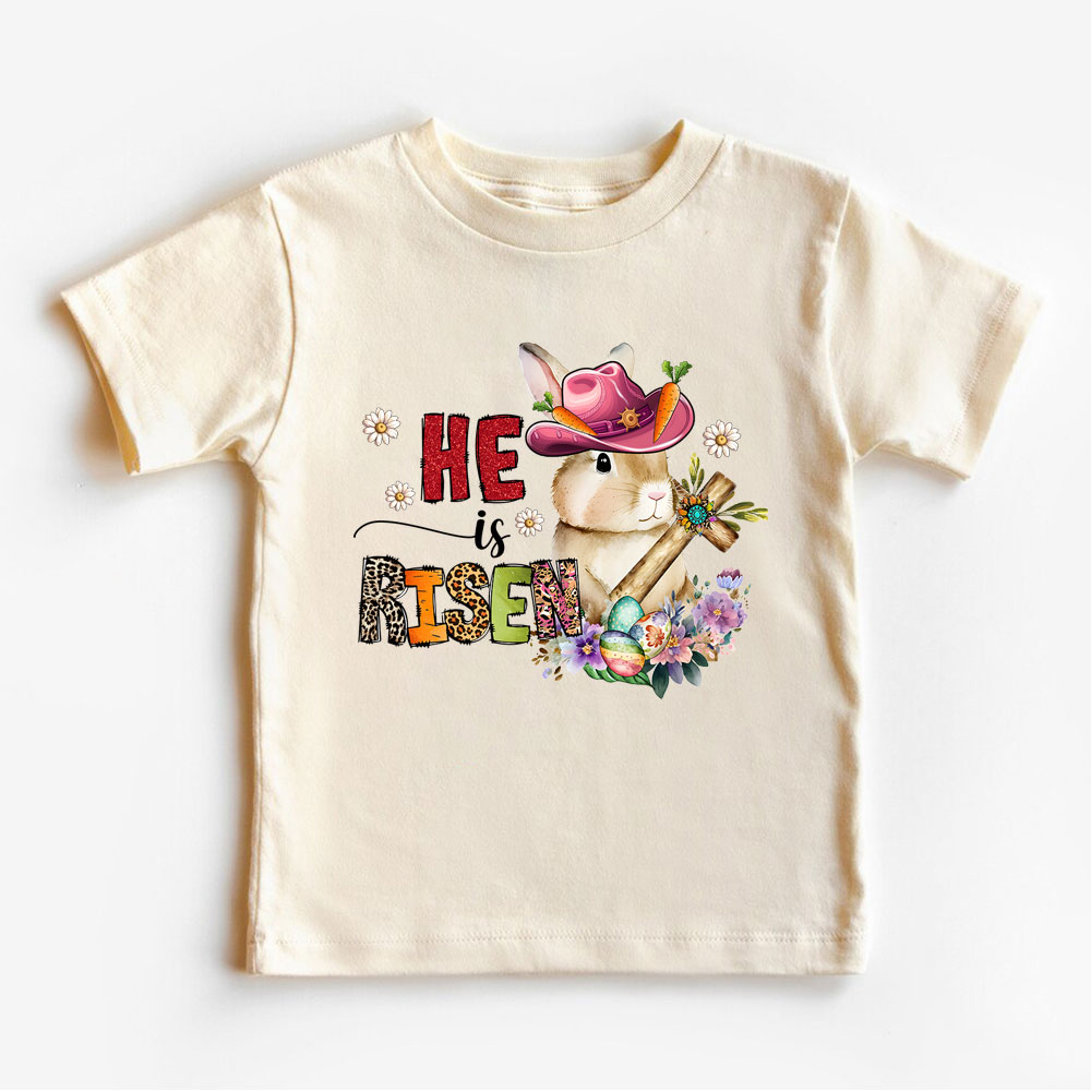 He Is Risen Easter Christian Kid T-Shirt