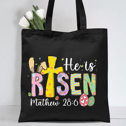 He Is Risen Easter Christian Tote Bag