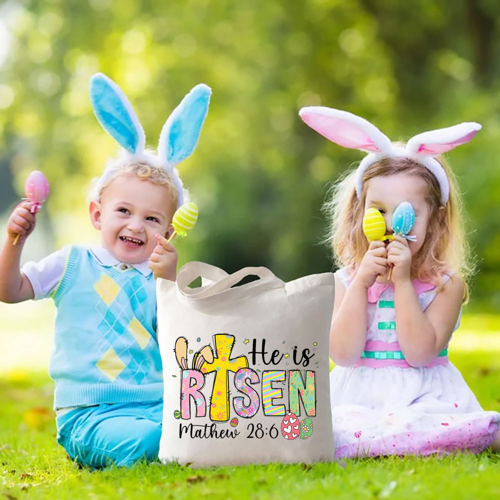 He Is Risen Easter Christian Tote Bag
