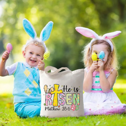 He Is Risen Easter Christian Tote Bag