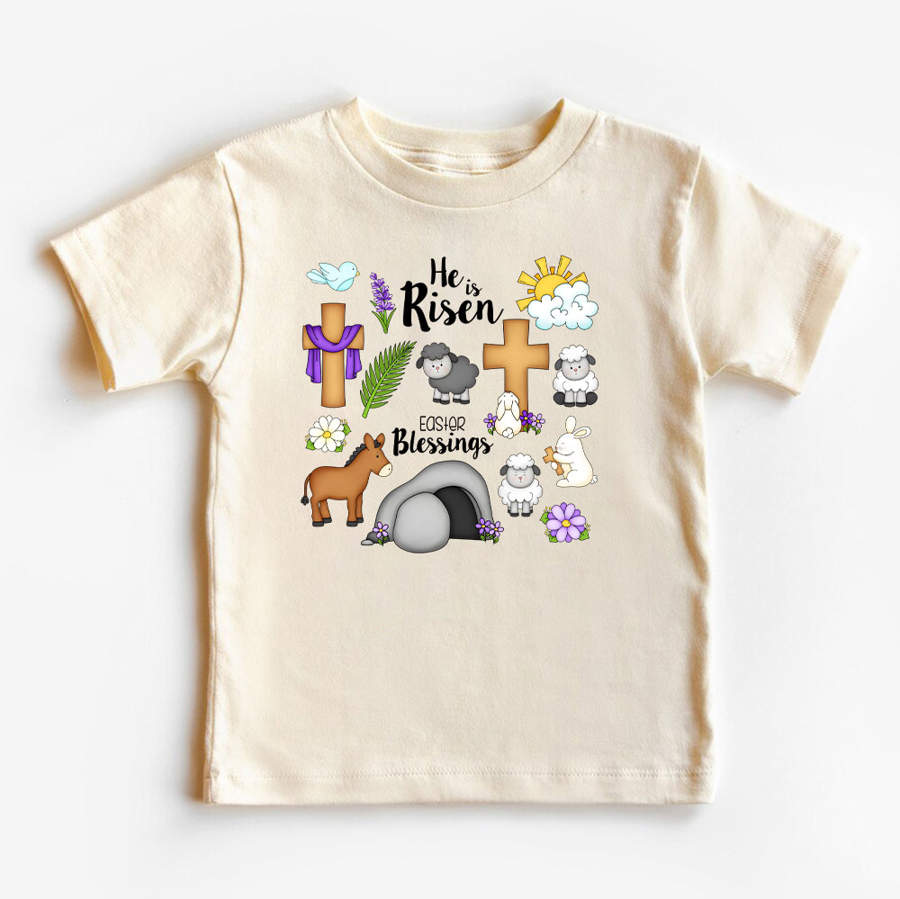 He Is Risen Easter Funny kids T-Shirt