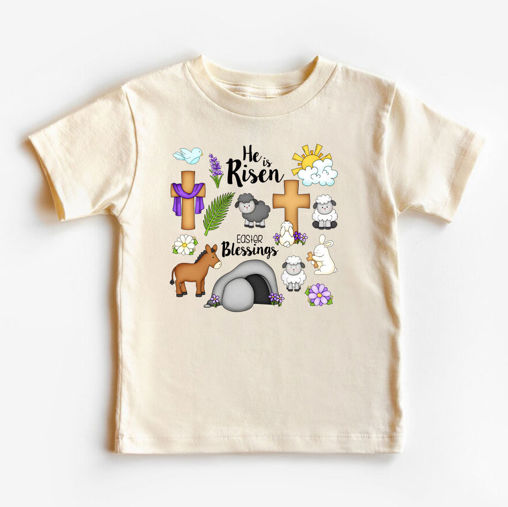 He Is Risen Easter Funny kids T-Shirt
