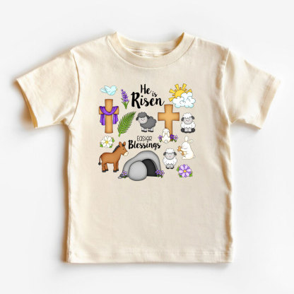 He Is Risen Easter Funny kids T-Shirt