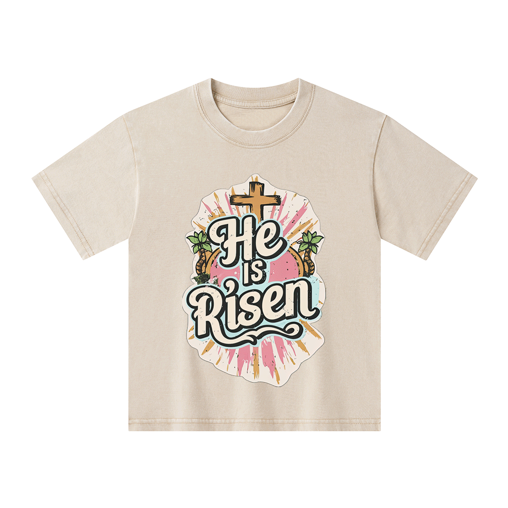 He Is Risen Kid Washed T-Shirt