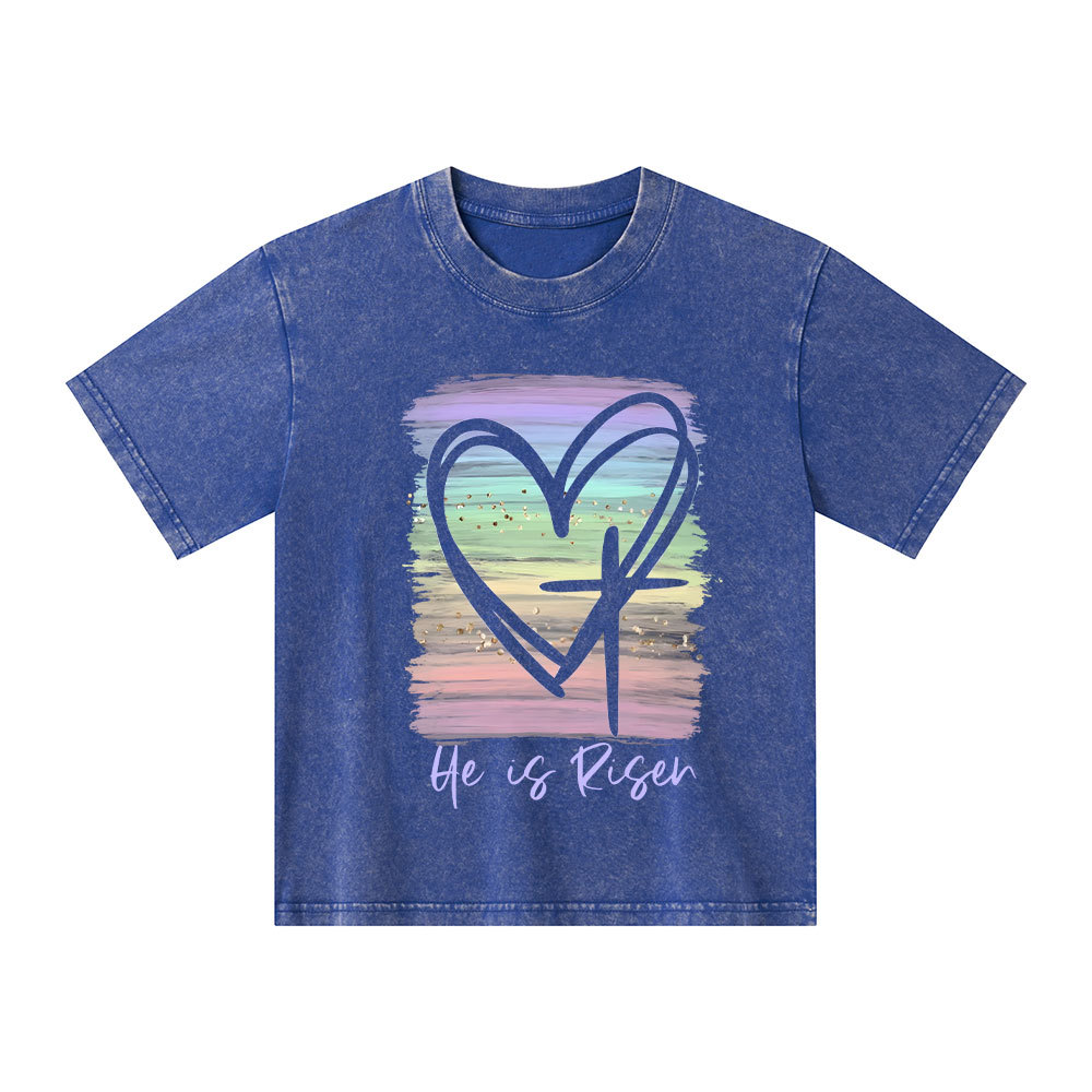 He Is Risen Vintage Kid Washed T-Shirt