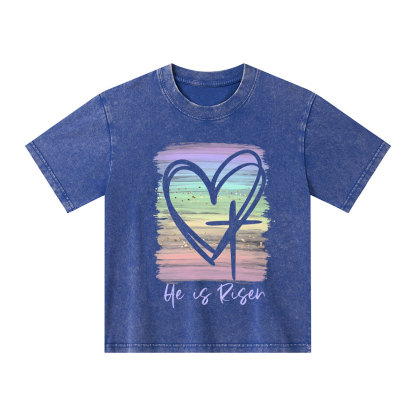 He Is Risen Vintage Kid Washed T-Shirt